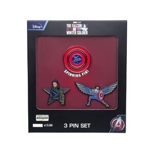 MARVEL STUDIOS Falcon and The Winter Soldier Metal based Enamel 3 Lapel pin set